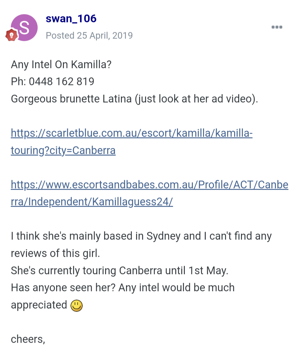 Any intel on Kamilla from Russia? - QLD Q&A | Information - Punter Planet